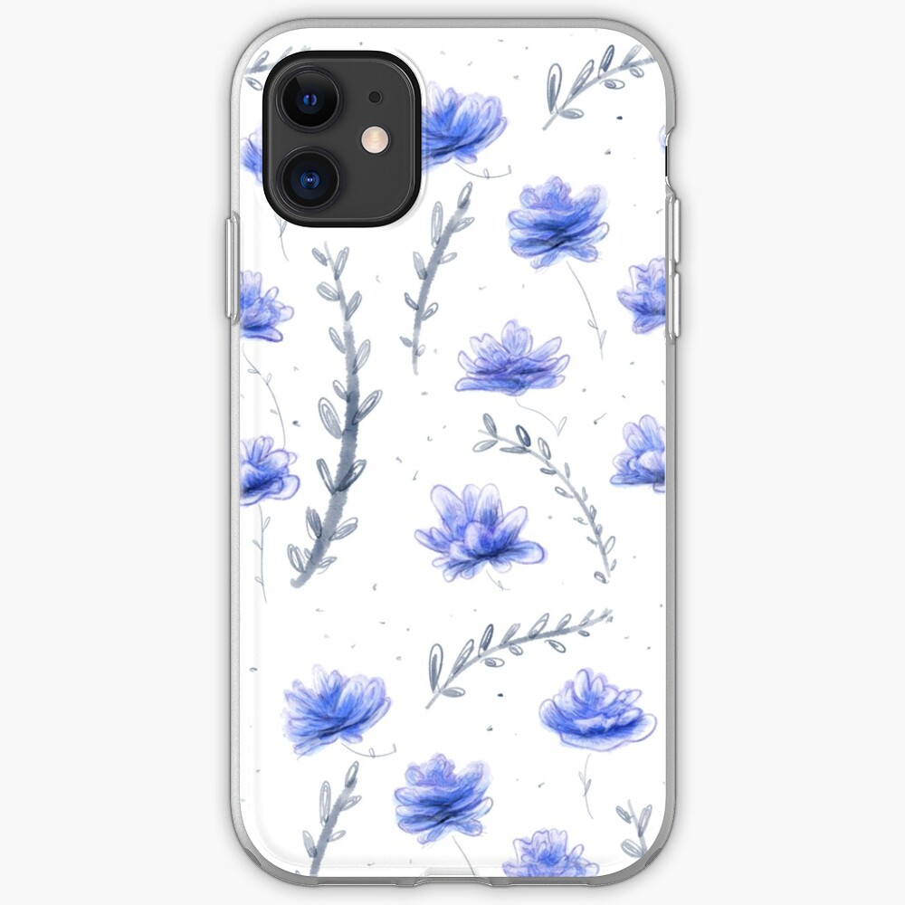 "Blue flower" iPhone Case & Cover by UrsulaNaturelle Redbubble