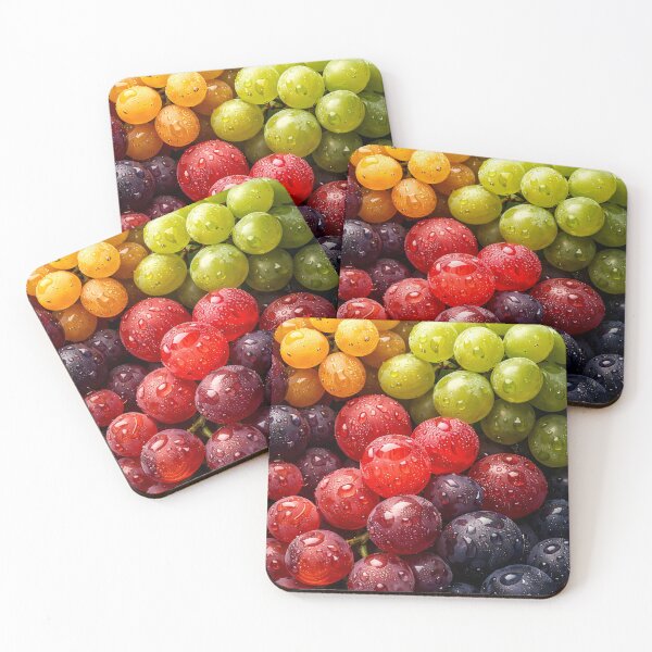 Item preview, Rainbow Grapes in Dewy Macro designed and sold by Kaleidoscope Print.