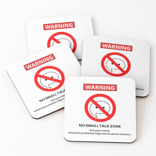 Item preview, Warning No Small Talk Zone Introvert Sign designed and sold by AVO-SOURCE.