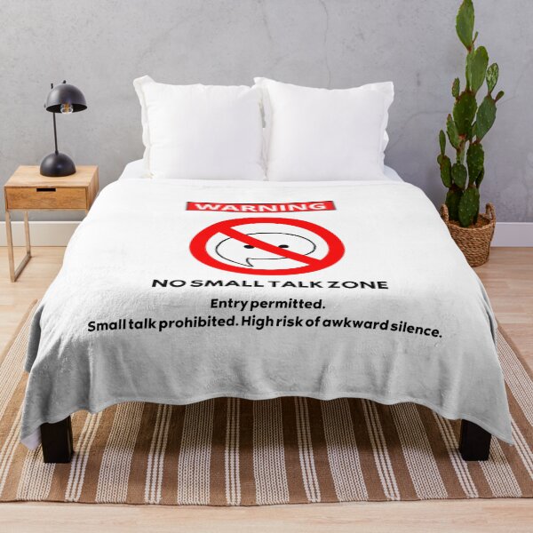 Item preview, Warning No Small Talk Zone Introvert Sign designed and sold by AVO-SOURCE.