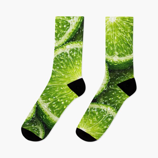 Item preview, Zesty Lime Slices with Dew Drops designed and sold by Kaleidoscope Print.