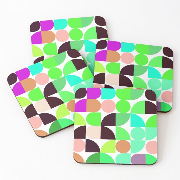 Item preview, Mid-Century Modern Abstract Vibrant Colorful Geometric Designs Pattern designed and sold by DEC02.