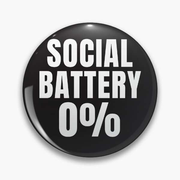 Artikelvorschau, Soziale Batterie 0% – Lustiges minimalistisches Typografie-Design für Introvertierte mit wenig Energie entworfen und verkauft von QuietModeCo.