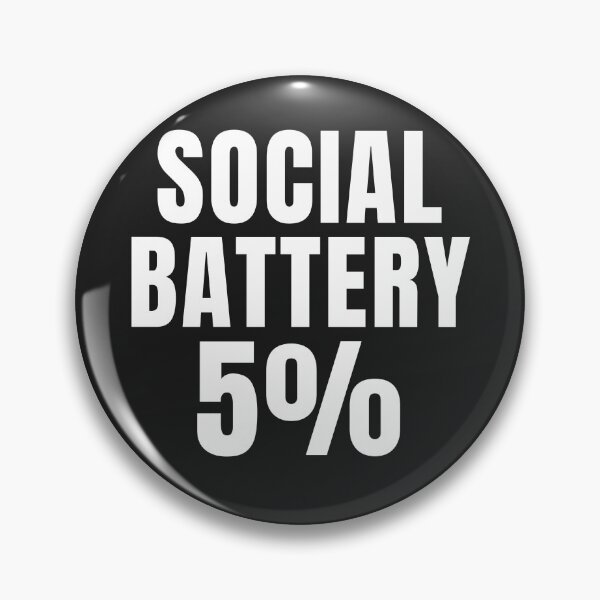 Item preview, Social Battery 5% – Funny Introvert Low Energy Minimalist Typography Design designed and sold by QuietModeCo.