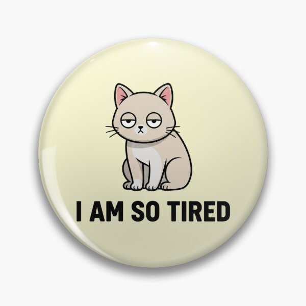 Item preview, Emotionally Exhausted Cat | Relatable Burnout Meme Sticker designed and sold by ZyxDes.