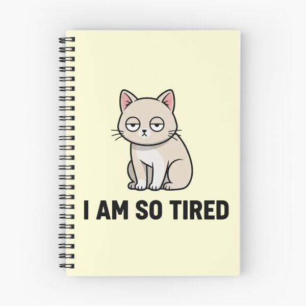 Item preview, Emotionally Exhausted Cat | Relatable Burnout Meme Sticker designed and sold by ZyxDes.