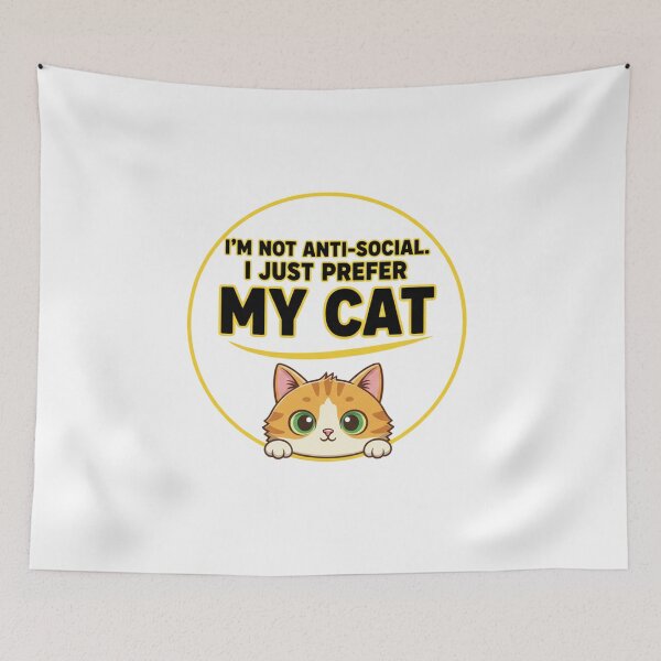 Item preview, Not Anti Social Cat – Funny Anti Social Cat Lover Gift designed and sold by digiartsolution.