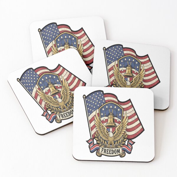 Item preview, American Freedom Eagle & Liberty Bell Emblem designed and sold by My-Hoodies.