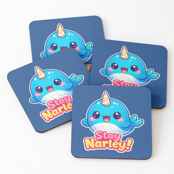 Item preview, Stay Narley Cute Kawaii Narwhal Unicorn Whale Pun Design designed and sold by StickaTime.