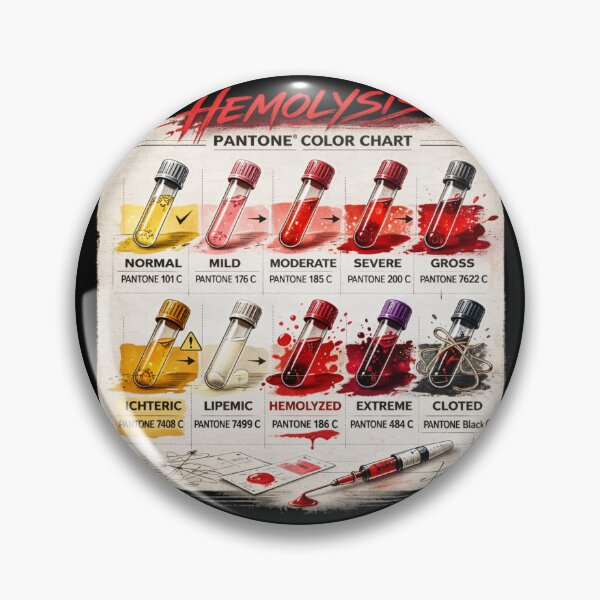 Item preview, Hemolysis Lab Color Chart Vintage designed and sold by 97Ts.
