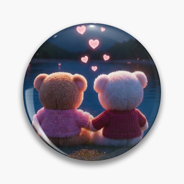 Item preview, Romantic Teddy Bear Couple Under the Starry Night designed and sold by PixelVibe782.