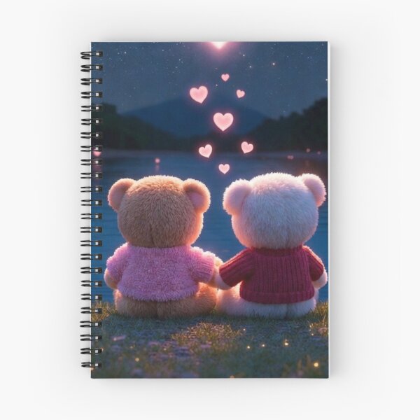 Item preview, Romantic Teddy Bear Couple Under the Starry Night designed and sold by PixelVibe782.