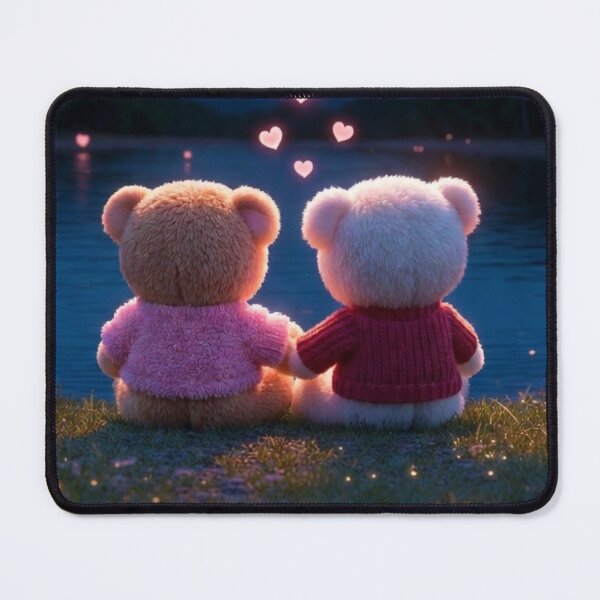 Item preview, Romantic Teddy Bear Couple Under the Starry Night designed and sold by PixelVibe782.
