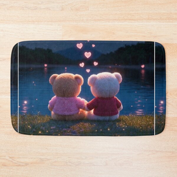 Item preview, Romantic Teddy Bear Couple Under the Starry Night designed and sold by PixelVibe782.
