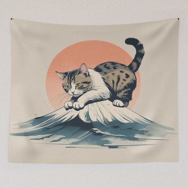 Item preview, The Cat Who Conquered Fuji designed and sold by LEO'S CREATURE　れおずくりーちゃー.