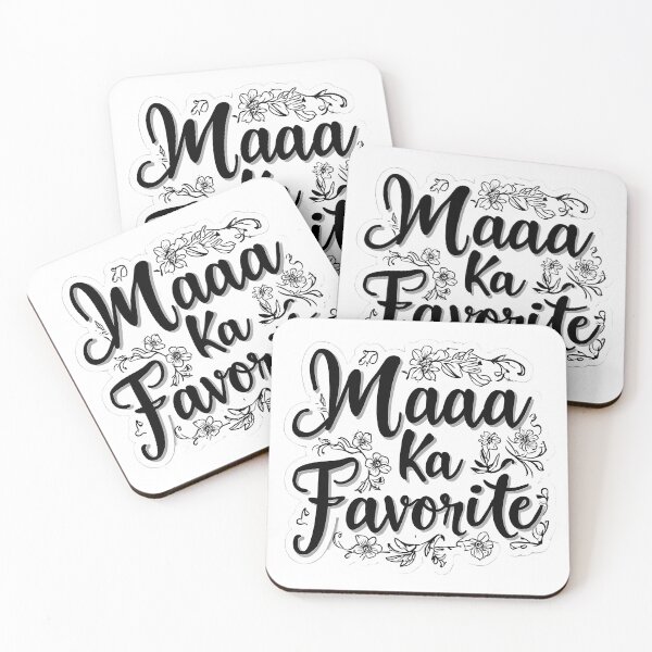 Item preview, Maa Ka Favorite – Bold Hindi Floral Typography Sticker designed and sold by NoFilterSociety.