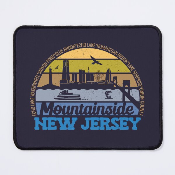 Item preview, Mountainside New Jersey Sunset Retro Vintage Local Pride Logo designed and sold by CRHPOD20.