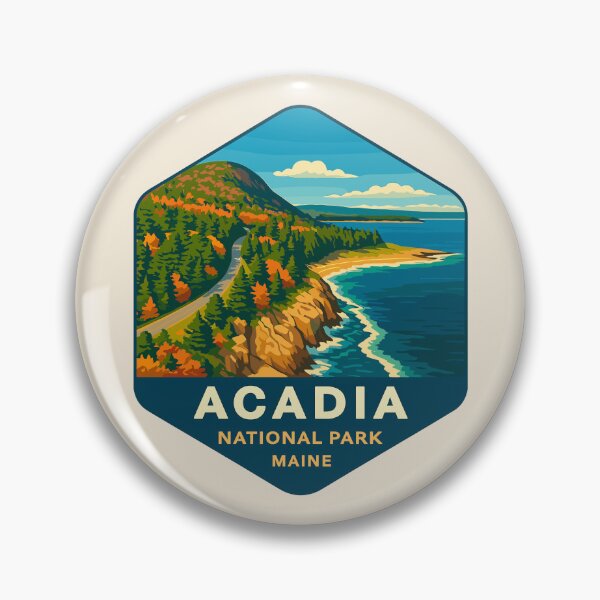 Item preview, Vintage Style Acadia National Park Maine US Retro Design designed and sold by Gideon Emmerich.
