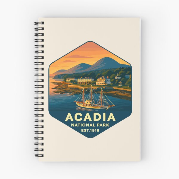Item preview, Acadia National Park Bar Habor Maine US Retro Badge designed and sold by Gideon Emmerich.