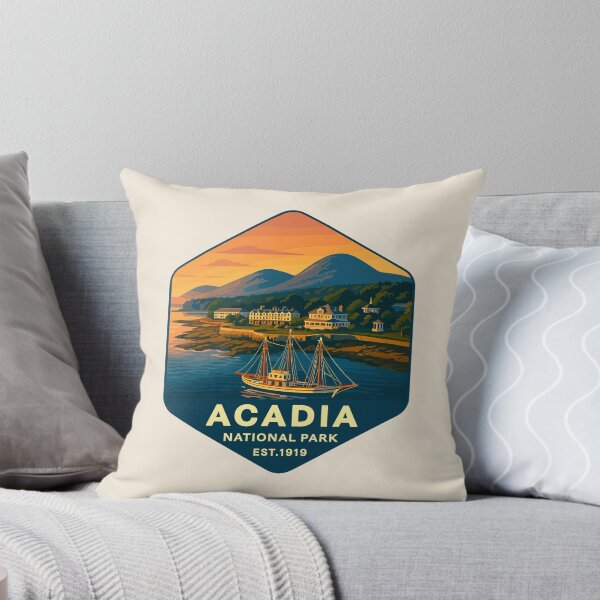 Item preview, Acadia National Park Bar Habor Maine US Retro Badge designed and sold by Gideon Emmerich.