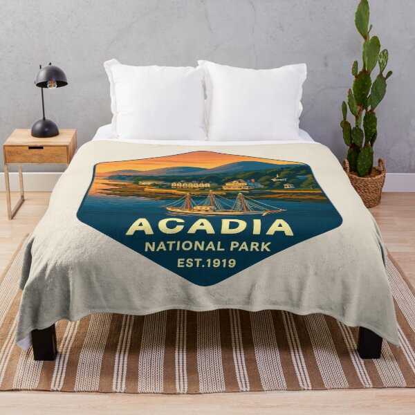 Item preview, Acadia National Park Bar Habor Maine US Retro Badge designed and sold by Gideon Emmerich.