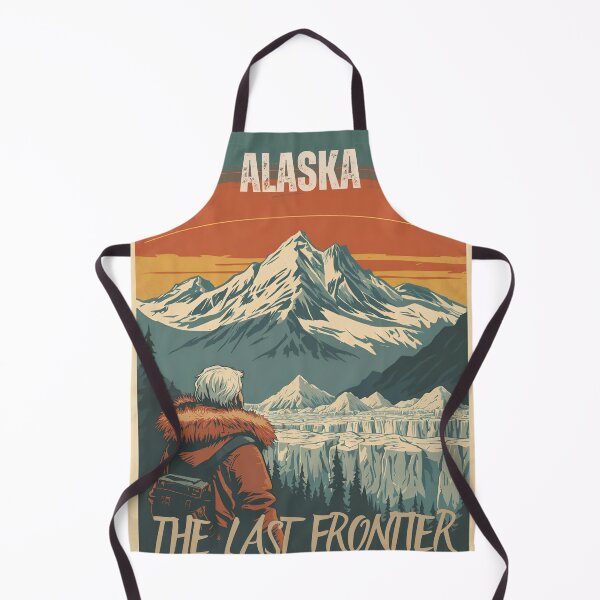 Item preview, Alaska adventure poster: The last frontier mountains and glacier designed and sold by Rue Design Company.