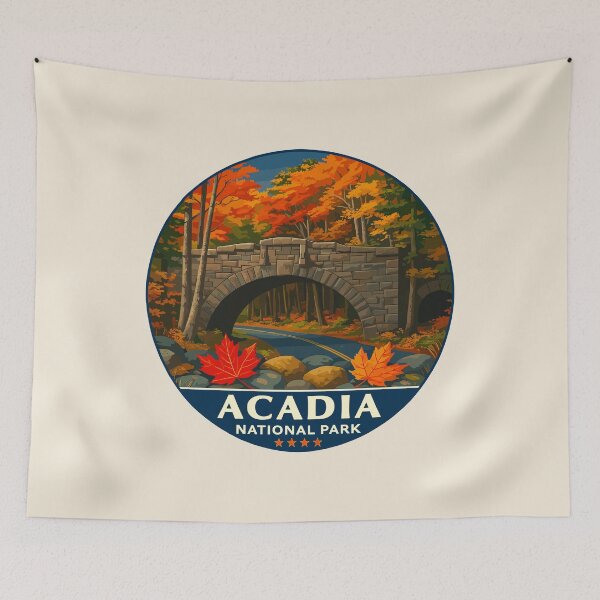 Item preview, Vintage Style Acadia National Park Maine US Retro Design designed and sold by Gideon Emmerich.
