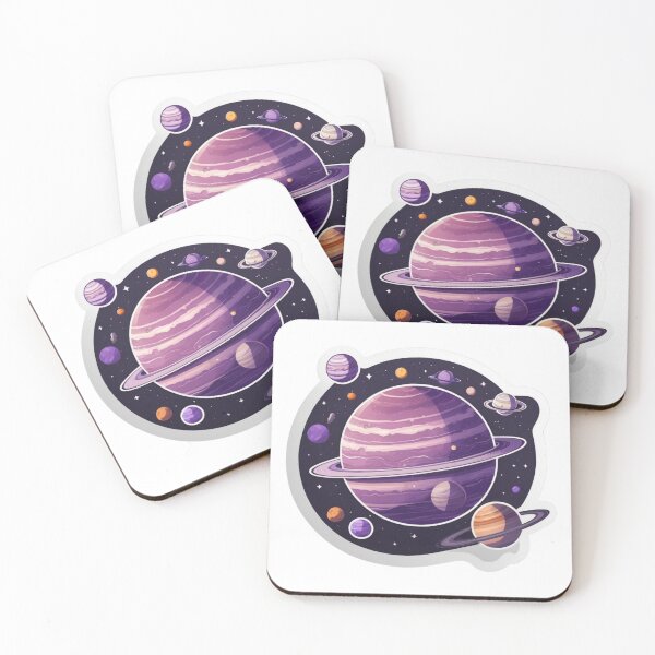 Item preview, Purple Space Sticker - Planets designed and sold by shlepyart.