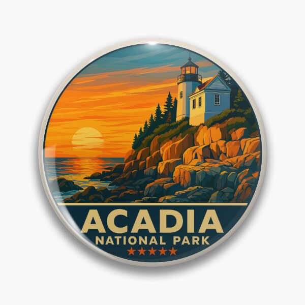 Item preview, Vintage Style Acadia National Park Maine US Retro Design designed and sold by Gideon Emmerich.