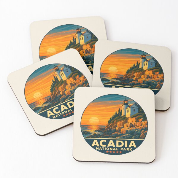 Item preview, Vintage Style Acadia National Park Maine US Retro Design designed and sold by Gideon Emmerich.