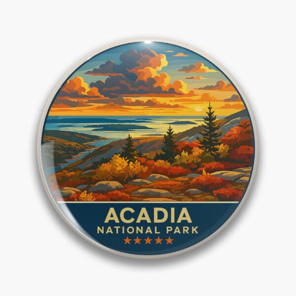 Item preview, Vintage Style Acadia National Park Maine US Retro Design designed and sold by Gideon Emmerich.