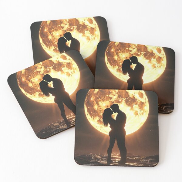 Item preview, Golden Moon Lovers Silhouette designed and sold by PixelVibe782.