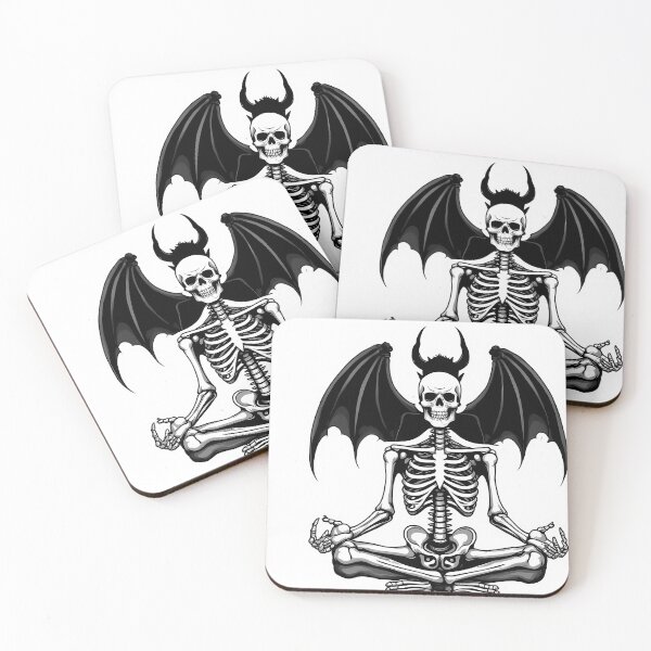 Item preview, Demonic Meditating Skeleton – Dark Gothic Meditation Art designed and sold by NoFilterSociety.