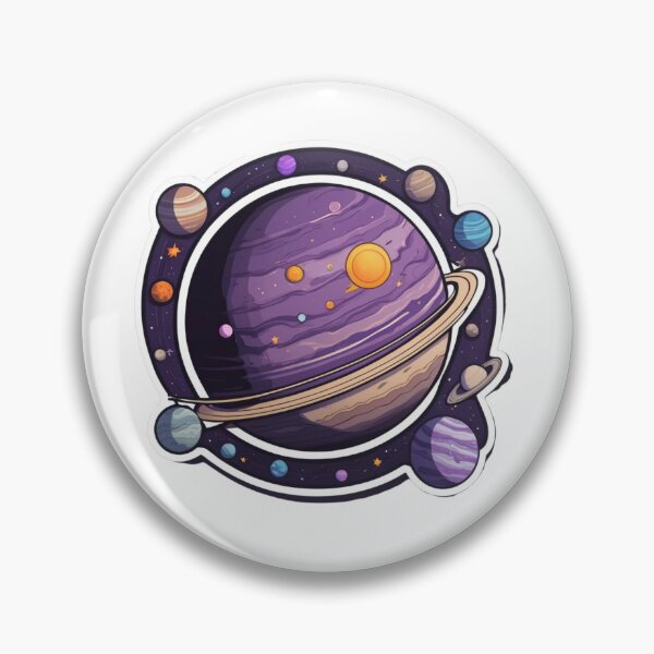 Item preview, Purple Space Sticker - Big Planet designed and sold by shlepyart.