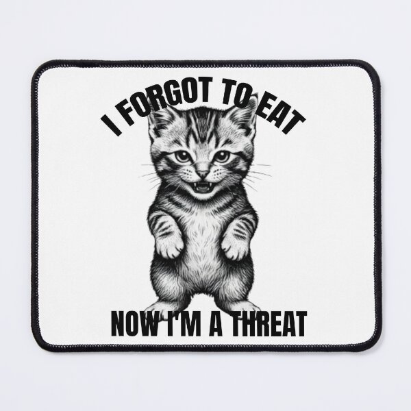 Item preview, Funny Hangry Cat Shirt - I Forgot To Eat And Now I'm A Threat designed and sold by MuggyandMo.