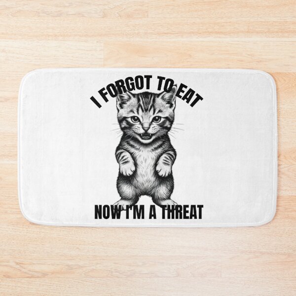 Item preview, Funny Hangry Cat Shirt - I Forgot To Eat And Now I'm A Threat designed and sold by MuggyandMo.
