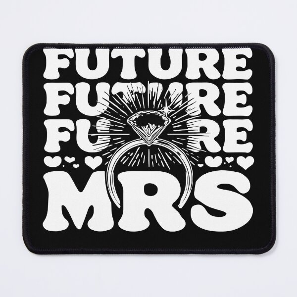 Item preview, Future Mrs Retro Groovy Bridal Engagement Ring - White Aesthetic designed and sold by Wild Shirt Studio.