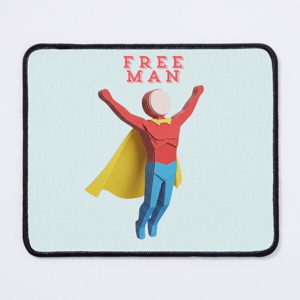 Item preview, Free Man - 3D Paper Cut Style Superhero designed and sold by Unwrapfashion.