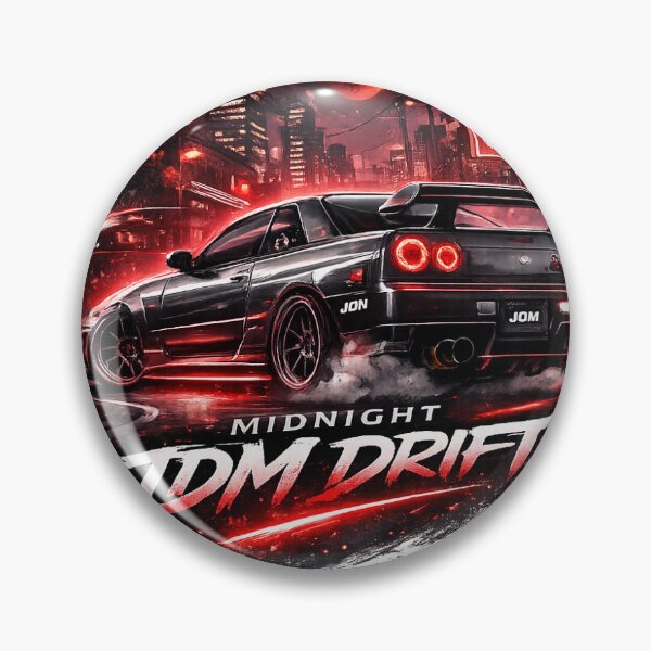 Artikelvorschau, Midnight JDM Drift – Japanischer Straßenwagen-Ästhetik-Aufkleber entworfen und verkauft von Wander Pop Studio.