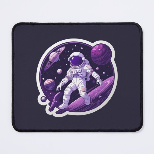 Item preview, Purple Astronaut Sticker - Fly in Space designed and sold by shlepyart.