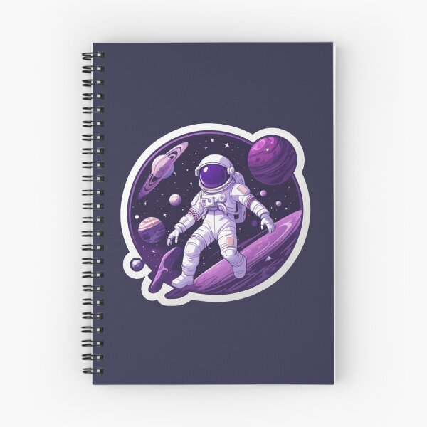 Item preview, Purple Astronaut Sticker - Fly in Space designed and sold by shlepyart.