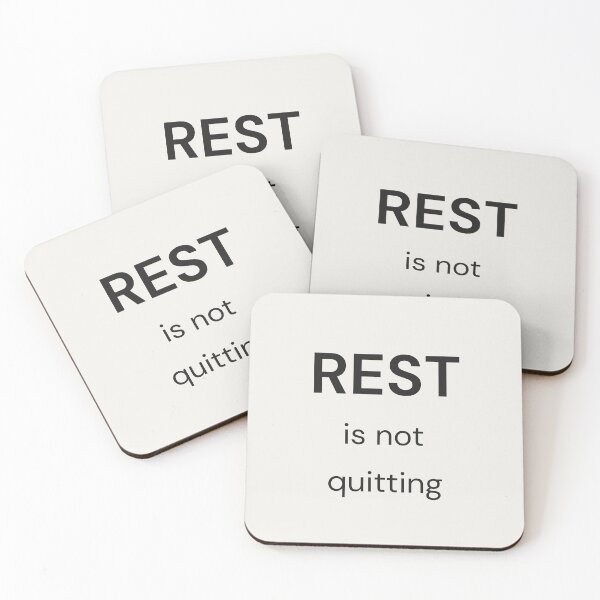 Item preview, Rest Is Not Quitting – Minimal Reminder Shirt designed and sold by QuietlyBecoming.