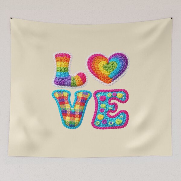 Item preview, Rainbow LOVE Design – LGBTQ+ Pride Colorful Typography Art designed and sold by AJ's Exquisites.