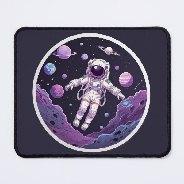Item preview, Purple Astronaut Sticker - Space Flying designed and sold by shlepyart.