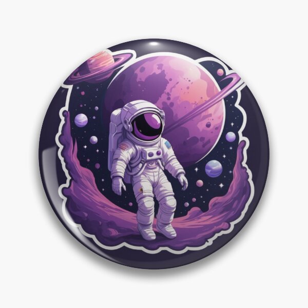 Item preview, Purple Astronaut Sticker - Space Chillout designed and sold by shlepyart.