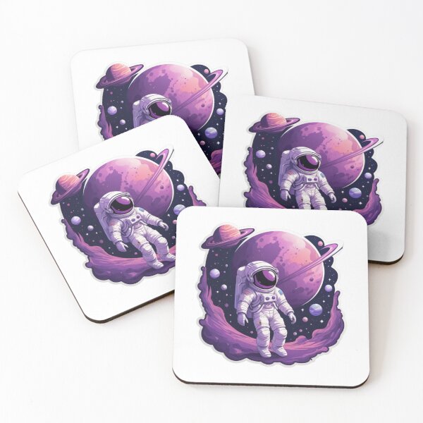 Item preview, Purple Astronaut Sticker - Space Chillout designed and sold by shlepyart.
