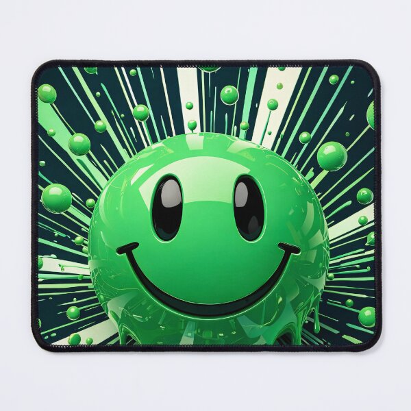 Item preview, Neon Green Smiley Splash designed and sold by Kaleidoscope Print.
