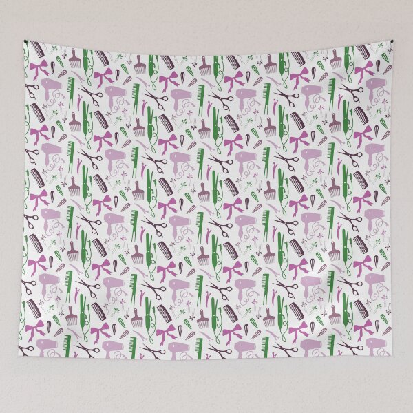 Item preview, Purple Green Hair Stylist Tools & Accessories Pattern designed and sold by ketrena.
