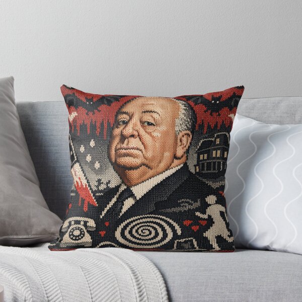 Item preview, Alfred Hitchcock horror film knitting pattern portrait designed and sold by Mauswohn.