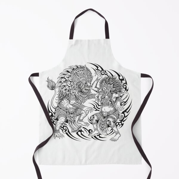 Item preview, Rangda Vs Barong traditional tribal tattoo style designed and sold by Berlin-D-Prs.